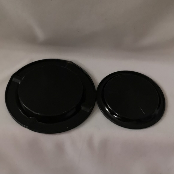 Vintage Set of Four Toleware Ashtray / Trinket Trays with Painted Rose Patterns - Picture 4 of 4